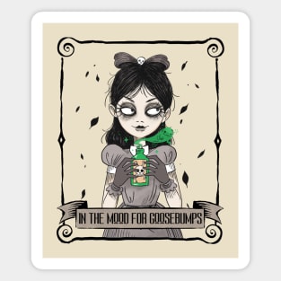 Cute Goth Girl Holding a Potion Bottle Magnet